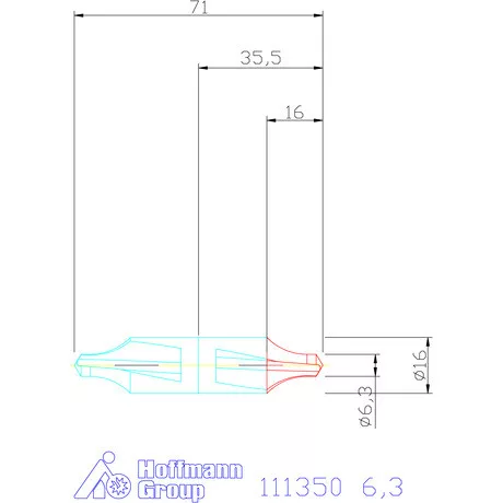 Garant Központfúró HSS R 6,3 mm