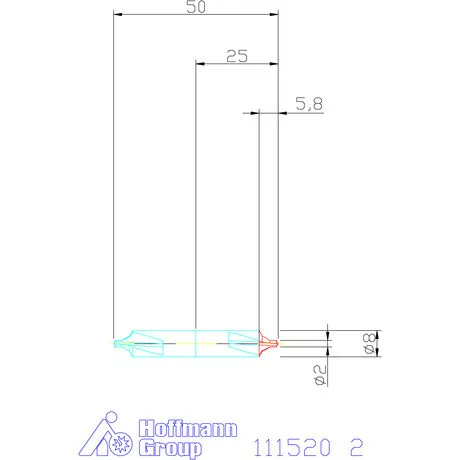 Garant Központfúró HSS B 2 mm