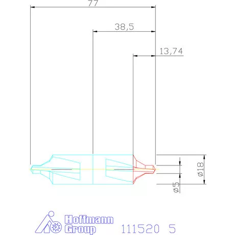 Garant Központfúró HSS B 5 mm