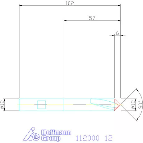 Garant NC központozó HSS-E 90° N 12 mm
