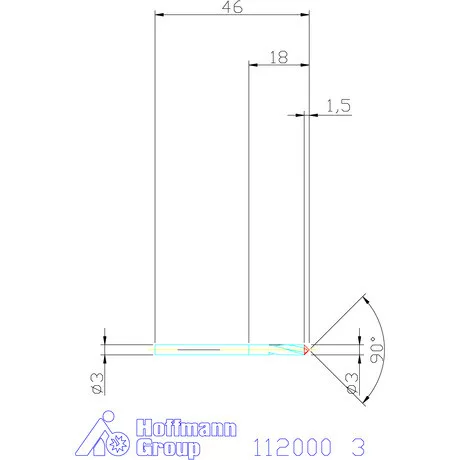 Garant NC központozó HSS-E 90° N 3 mm