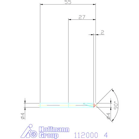 Garant NC központozó HSS-E 90° N 4 mm