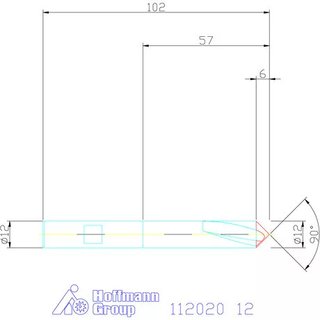 Garant NC központozó HSS-E 90° N 12 mm