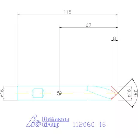 Garant NC központozó HSS-E-PM 90° N 16 mm