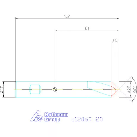 Garant NC központozó HSS-E-PM 90° N 20 mm