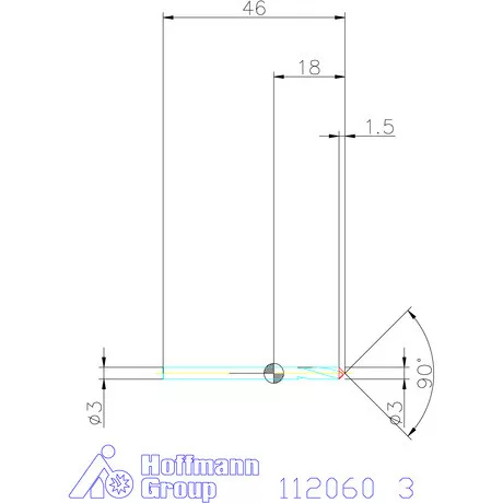 Garant NC központozó HSS-E-PM 90° N 3 mm