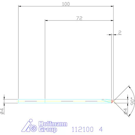 Garant NC központozó HSS-E 90° N 4 mm