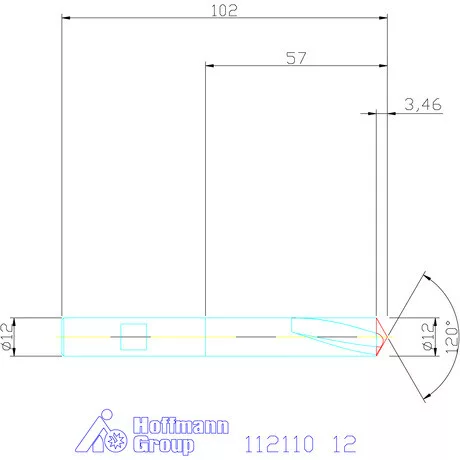 Garant NC-központozó HSS/E 120° N 12 mm
