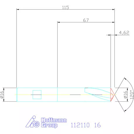 Garant NC-központozó HSS/E 120° N 16 mm