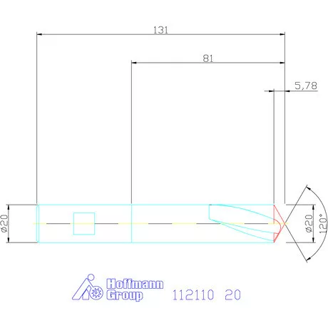 Garant NC-központozó HSS/E 120° N 20 mm