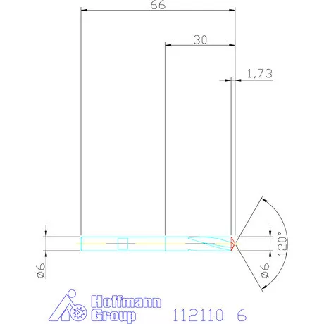Garant NC-központozó HSS/E 120° N 6 mm