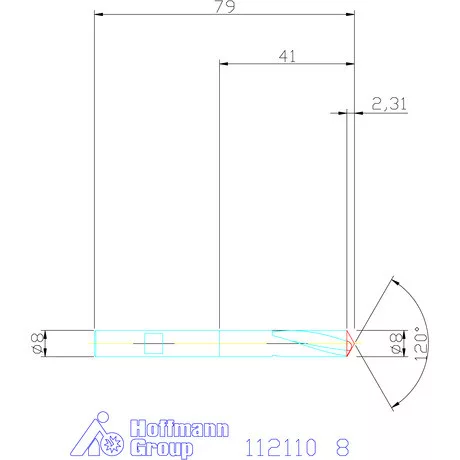 Garant NC-központozó HSS/E 120° N 8 mm