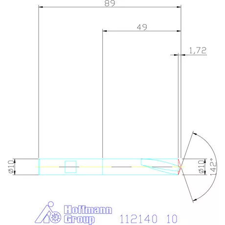 Garant NC-központozó HSS-E 142° N 10 mm