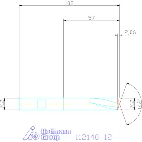 Garant NC-központozó HSS-E 142° N 12 mm