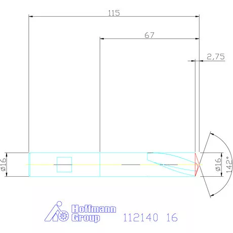 Garant NC-központozó HSS-E 142° N 16 mm