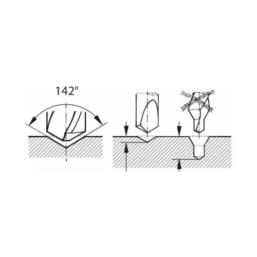 Garant NC-központozó HSS-E 142° N 3 mm