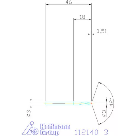 Garant NC-központozó HSS-E 142° N 3 mm
