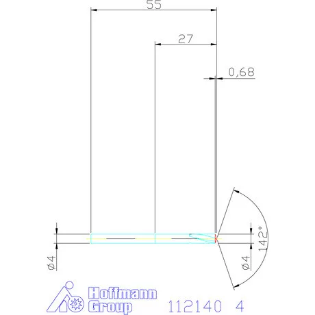Garant NC-központozó HSS-E 142° N 4 mm