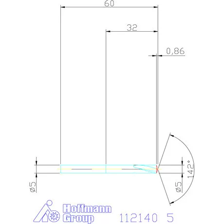Garant NC-központozó HSS-E 142° N 5 mm