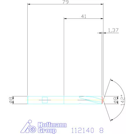 Garant NC-központozó HSS-E 142° N 8 mm