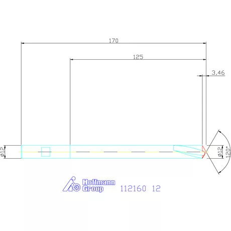 Garant NC-központozó HSS/E 120° N 12 mm