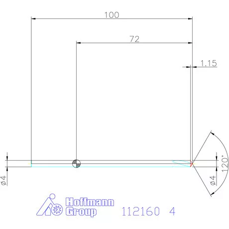 Garant NC-központozó HSS/E 120° N 4 mm