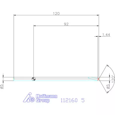 Garant NC-központozó HSS/E 120° N 5 mm