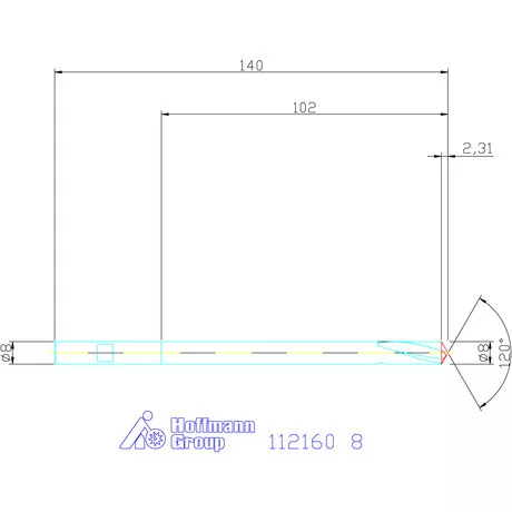 Garant NC-központozó HSS/E 120° N 8 mm