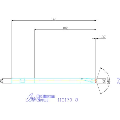 Garant NC-központozó HSS/E 142° N 8 mm