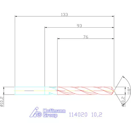 Holex Csigafúró HSS precíziósan hengerelt N 10,2 mm