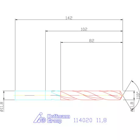 Holex Csigafúró HSS precíziósan hengerelt N 11,8 mm