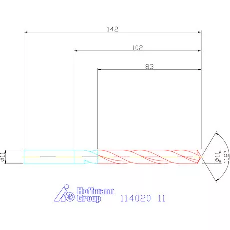 Holex Csigafúró HSS precíziósan hengerelt N 11 mm