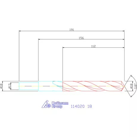 Holex Csigafúró HSS precíziósan hengerelt N 18 mm