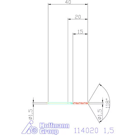 Holex Csigafúró HSS precíziósan hengerelt N 1,5 mm