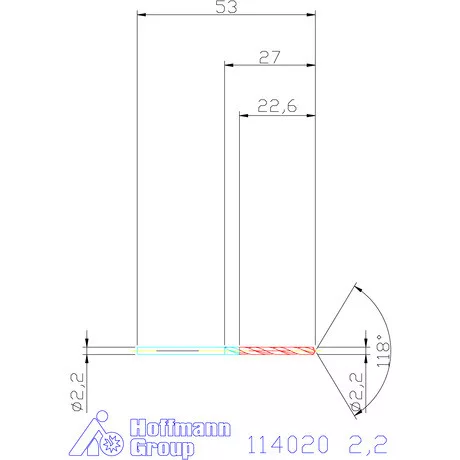 Holex Csigafúró HSS precíziósan hengerelt N 2,2 mm