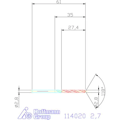 Holex Csigafúró HSS precíziósan hengerelt N 2,7 mm