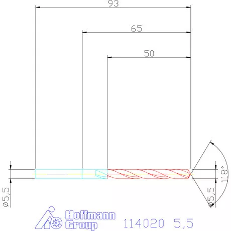 Holex Csigafúró HSS precíziósan hengerelt N 5,5 mm