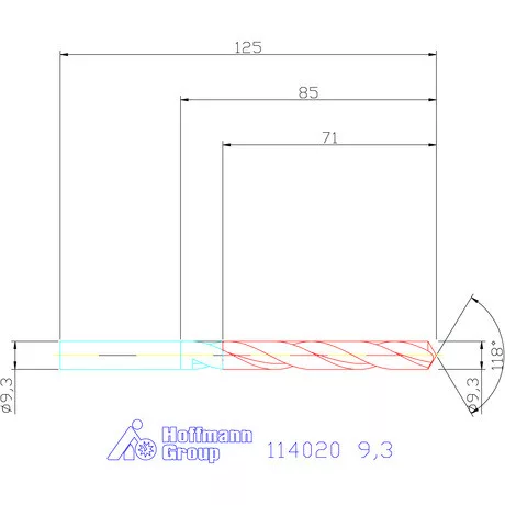 Holex Csigafúró HSS precíziósan hengerelt N 9,3 mm