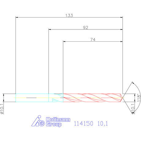 Garant Csigafúró HSS N 10,1