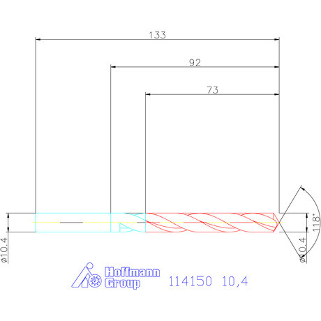 Garant Csigafúró HSS N 10,4