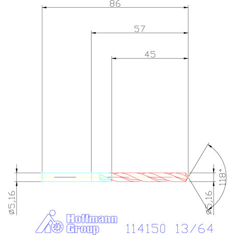 Garant Csigafúró HSS N 13/64