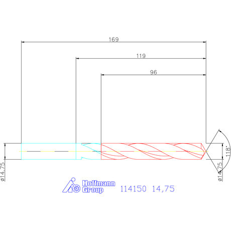 Garant Csigafúró HSS N 14,75
