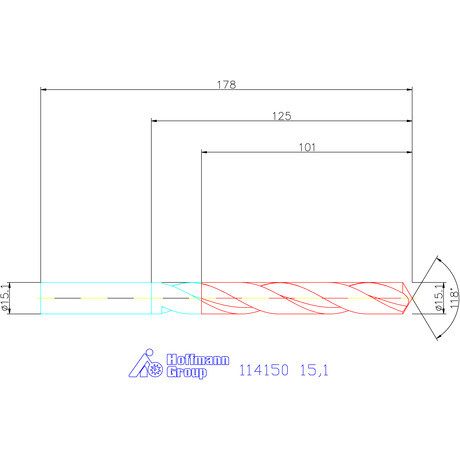 Garant Csigafúró HSS N 15,1