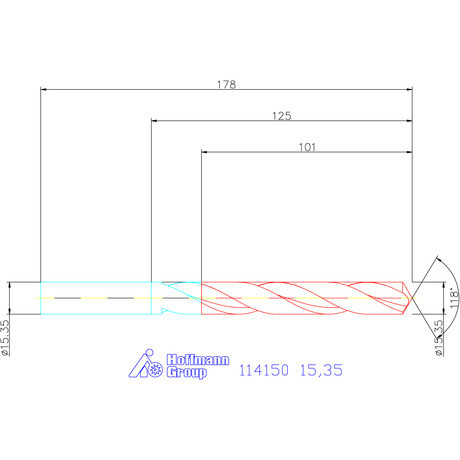 Garant Csigafúró HSS N 15,35