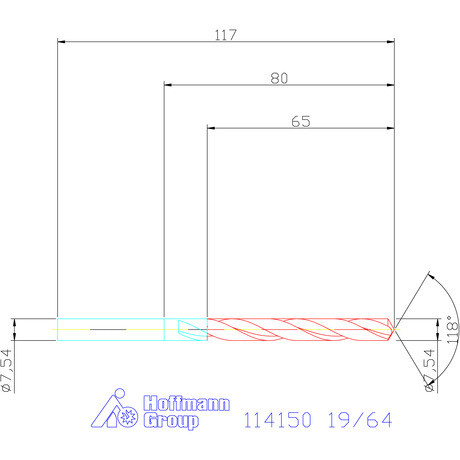 Garant Csigafúró HSS N 19/64