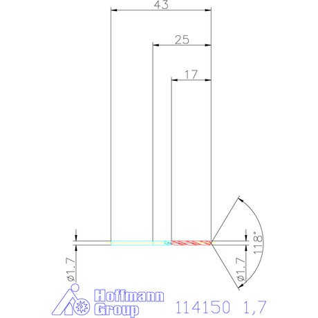Garant Csigafúró HSS N 1,7