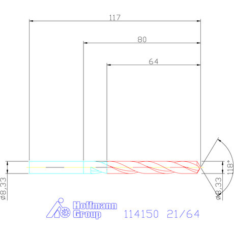 Garant Csigafúró HSS N 21/64