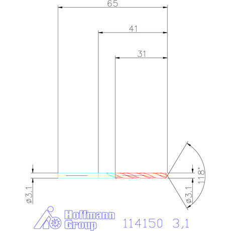 Garant Csigafúró HSS N 3,1