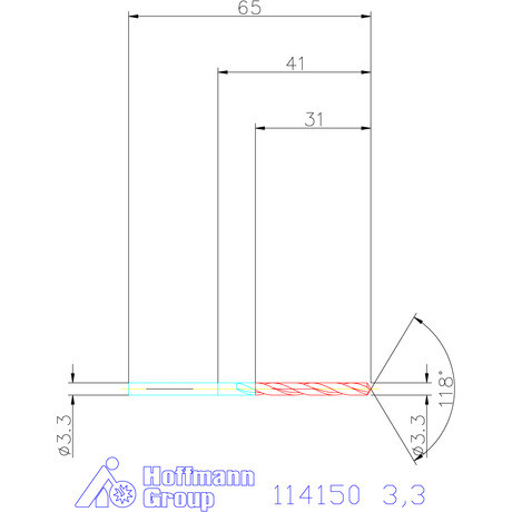 Garant Csigafúró HSS N 3,3