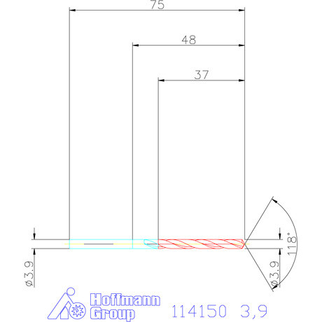 Garant Csigafúró HSS N 3,9